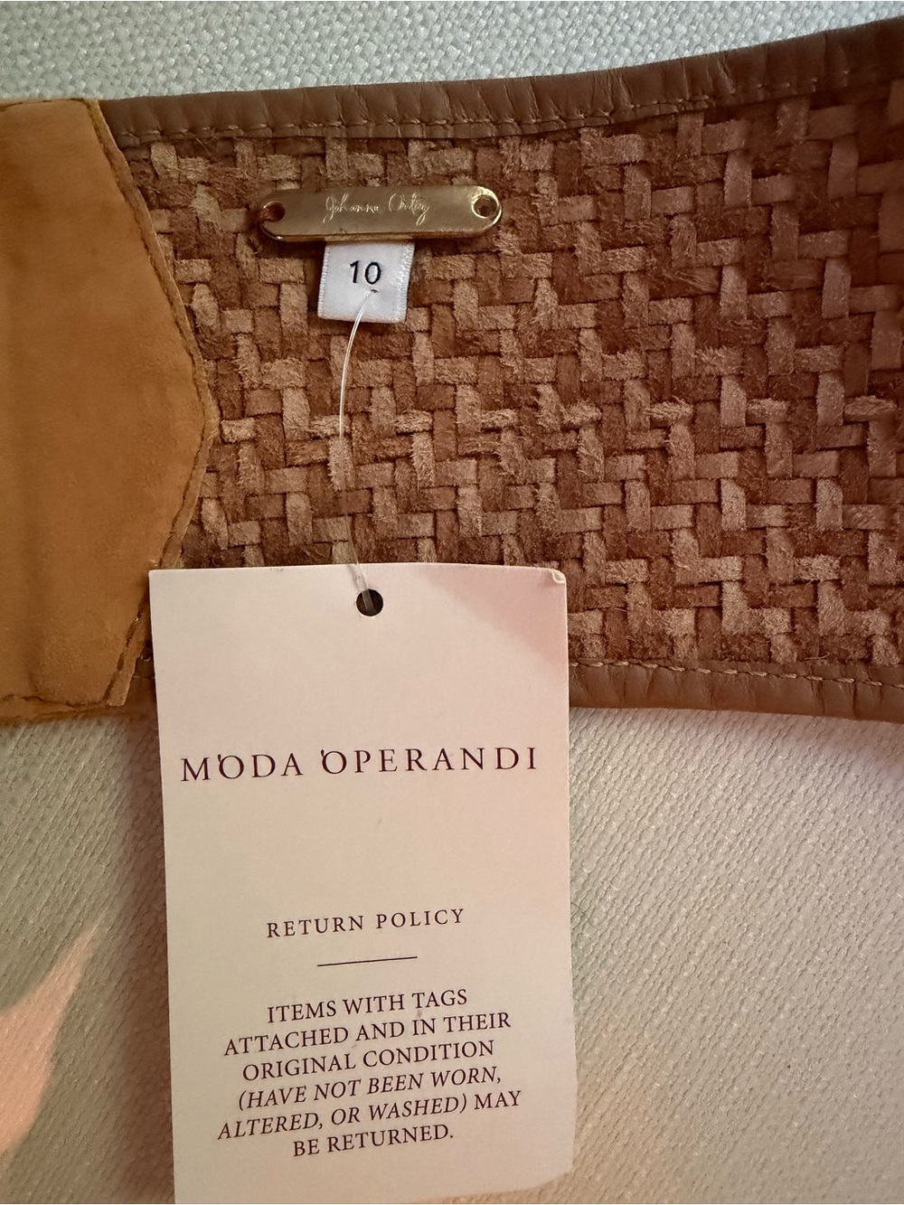 Johanna Ortiz Woven Braided Belt in Warm Tan and Honey - Picture 3 of 8